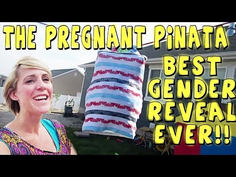 BEST GENDER REVEAL EVER  -  THE PREGNANT PINATA Video