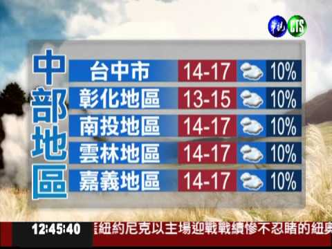 二月十八日華視午間氣象