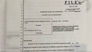 Sutter Health Destroyed Evidence In Trial Over Overcharging Allegations