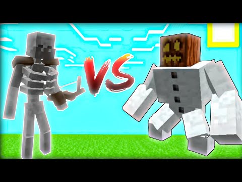 Mutant Skeleton vs Mutant Snow man - How many mutant snow men can kill one mutant skeleton?#minecraf