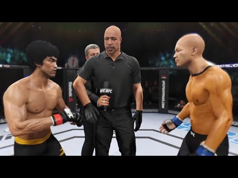 Bruce Lee vs. Shaolin Monk (EA Sports UFC 2) - CPU vs. CPU - Crazy UFC 👊🤪