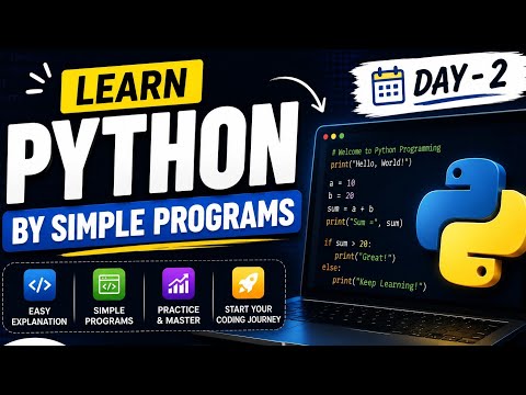 Learn Python By Simple Programs Day 2 Python For Beginners Ak Code Lab