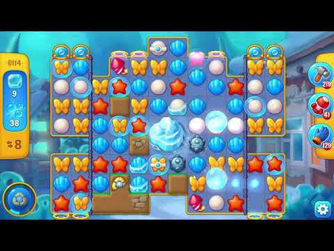 Fishdom 6114 Hard Level - 15 moves - NO BooSTERS