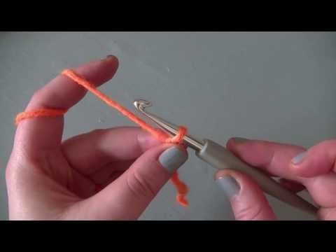 Crocheting chain stitches - including initial knots and yarn holding - instructions for beginners