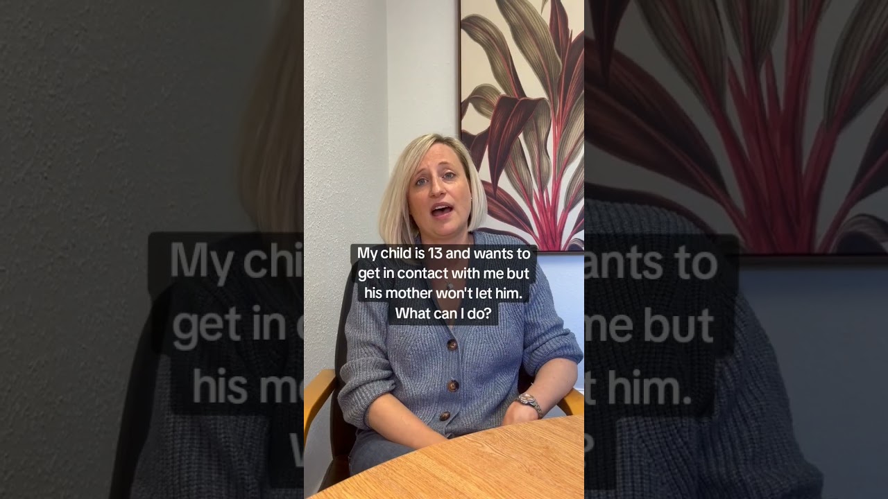 My child is 13 and wants to get in contact with me but his mother won't let him. What can I do?