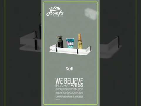 Homfa white acrylic 2 in 1 soap dish