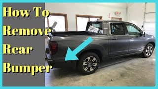 2016 2017 2018 Honda Ridgeline - How to Remove Rear Bumper Cover Removal Install Replace Take Off