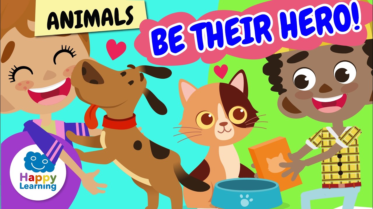 🐅 Learn about ANIMALS and protect them! | Educational Videos for Children | @HappyLearningEN
