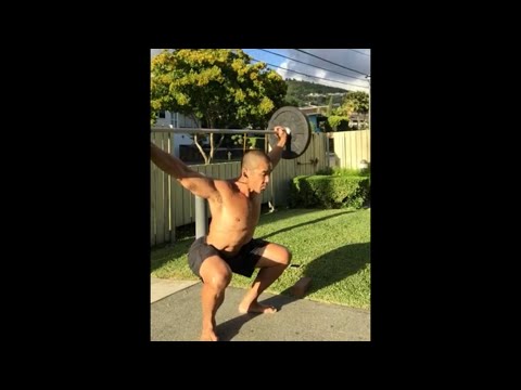 Day 82 - Home  Workout in Hawaii - 45 lbs. Barbell - July 31, 2020 5:53 pm