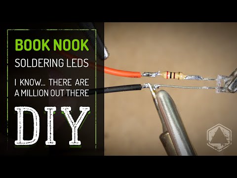 Book Nooks - Soldering LED Inline Resistors. It's Not That Hard #booknook