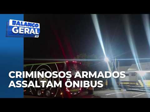 Passageiros roubados: Criminosos armados assaltam ônibus na PR- 317, em Floresta