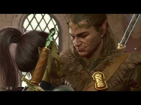 Jaheira reacts to Halsin kissing you. Baldur's Gate 3 - Act 3.