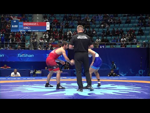 1/8 GR - 63 kg: L. KAVJARADZE (GEO) v. J. JUNG (KOR)
