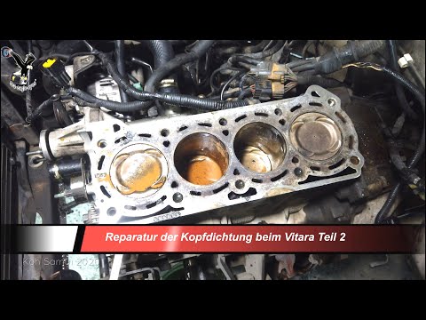 Motor Reparatur in Thailand die Kopfdichtung beim Vitara Teil 2 auf Koh Samui