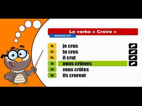 Les verbes conjugués # Croire = Indicatif Passé simple