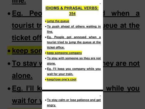 Idioms and Phrasal Verbs 354