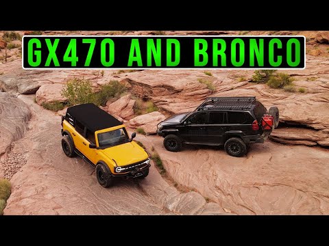 Ford Bronco and Lexus GX470 in Moab | Hells Revenge X Moab Rim Trail