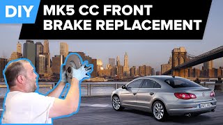 Volkswagen Mk5 CC- Front Brake Pad And Rotor Replacement - DIY (Passat, CC, Jetta, Eos,  Golf)
