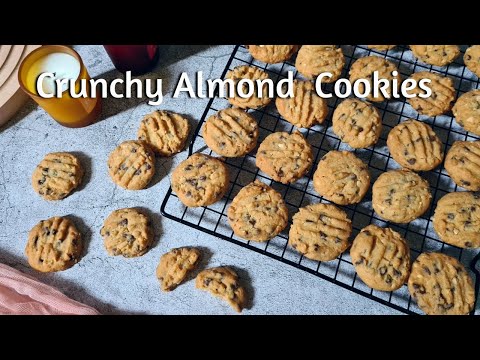 Crunchy Almond Chocolate Chip Cookies | Chocolate Chip Cookies Recipe | Raya Cookies | Rahiza Dorah