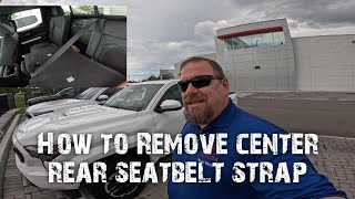 How to remove the center rear seat belt