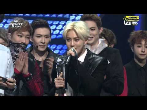 140515 EXO K win 수호 1위 수상소감    M!Countdown
