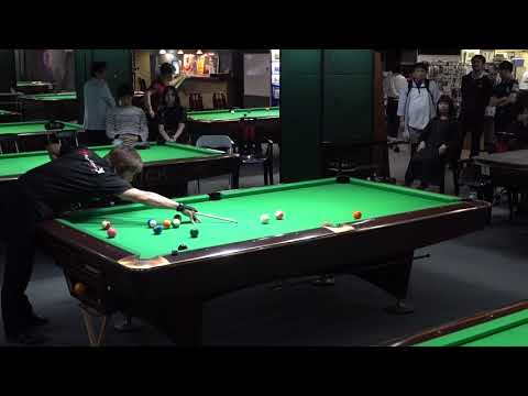Satoshi Kawabata made 6 balls to win All Japan straight pool (14-1) 2019 in Tokyo.