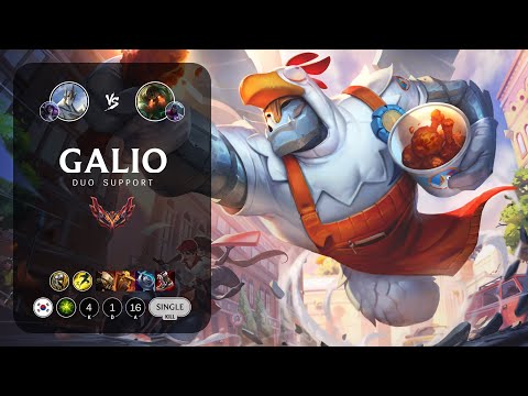 Galio Support vs Nautilus - KR Grandmaster Patch 12.22