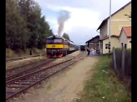 Czech Railways 749 134 departs Cerna v Posumavi