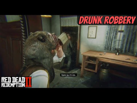 Can DRUNK Arthur Rob The Secret Poker Room Without Getting Wanted? (Saint Denis Gunsmith) - RDR2
