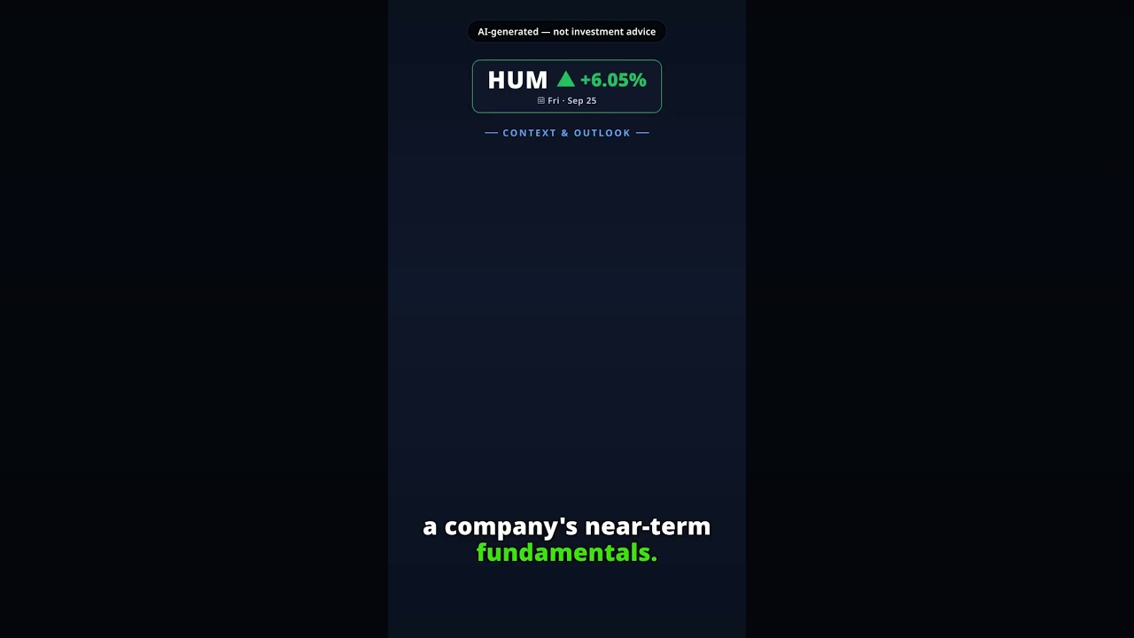 Why Is Humana Stock Jumping Today? HUM +6.05% (Sep 25)