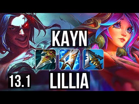 KAYN vs LILLIA (JNG) | 15/1/10, Rank 9 Kayn, Legendary | EUW Challenger | 13.1