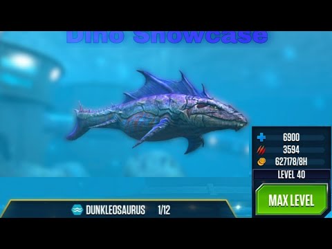DUNKLEOSAURUS MAX LEVEL 40 SHOWCASE & FEEDING || Jurassic World The Game