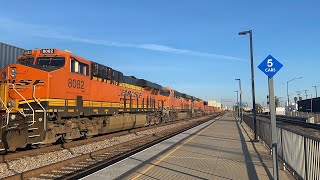(700 SUB SPECIAL) *RARE BNSF STOPS AT COMMERCE STATION* #bnsf #trainspotting #train