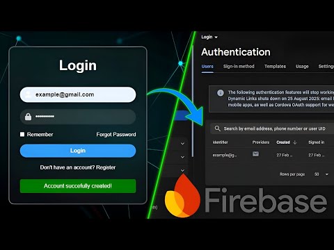 Connect Login Form to Firebase Authentication | HTML, CSS & JavaScript