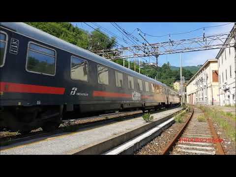 E.402B SULL' INTERCITY NOTTE IN TRANSITO A MIGNANEGO : LINEA DEI GIOVI. (GE) SAB. 12 - 6 - 2021.