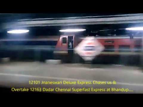 Parallel Action & Overtake Between 12163 Dadar Chennai Express & 12101 Jnaneswari Deluxe Express