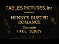 Aesop S Film Fables Henry S Busted Romance 1922 Silent Cartoon