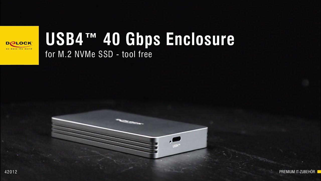 Delock Externes Gehäuse USB4 40 Gbps – M.2 NVMe SSD M.2