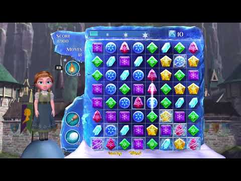 Frozen Free Fall: Snowball Fight Level 34 Walkthrough - No Power Ups