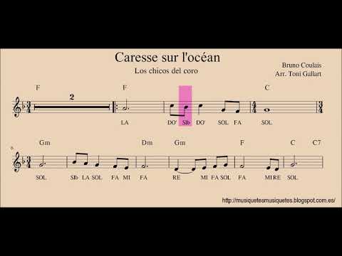 Los chicos del coro. Caresse sur l'océan. Amb melodia. Flauta-C instruments