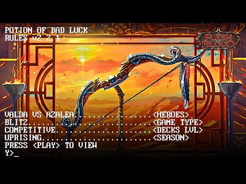 Potion of Bad Luck. Valda vs Azalea. Blitz Gameplay - Flesh and Blood TCG