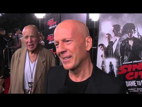 Sin City: A Dame to Kill For: Bruce Willis Red Carpet Movie Premiere Interview | ScreenSlam