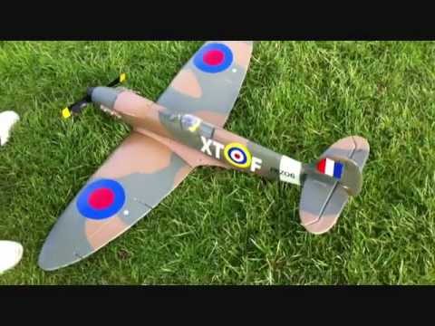 Parkzone Spitfire RTF - Beginners Maiden Flight - Jan 2012