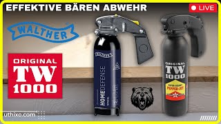 BÄRENSPRAY | TW1000 Pepper Jet Tierabwehr & Walther ProSecure Pfefferspray SELBSTVERTEIDIGUNG Schutz