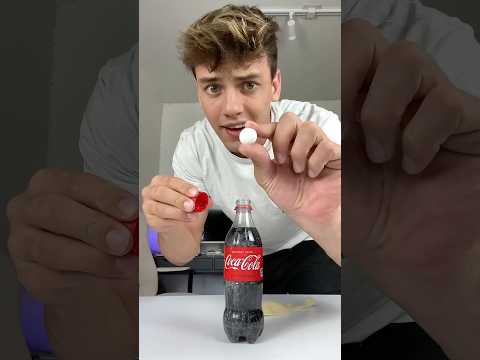 Coke & Mentos INSIDE a Bottle (BAD IDEA) 🤯
