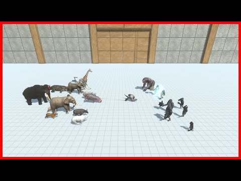 MODERN MAMMALS WITH MAMMOTH & PURUSSAURUS VS FACTIONS - ANIMAL REVOLT BATTLE SIMULATOR