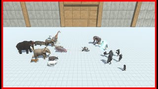 MODERN MAMMALS WITH MAMMOTH & PURUSSAURUS VS FACTIONS - ANIMAL REVOLT BATTLE SIMULATOR