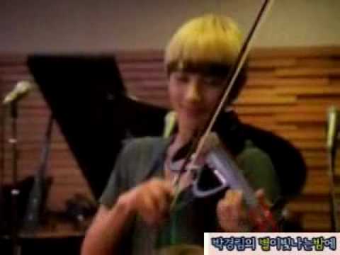 100803 ZE:A Siwan playing violin