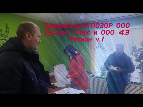 Триумфальный ПОЗОР ОРГАЛИТ Плюс и ООО 43 Регион ч. 1 юрист Вадим Видякин