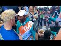 Floyd Mayweather PUNCHES Jake Paul giving him a BLACK-EYE as a FIGHT BREAKS-OUT when $May got HEATED
